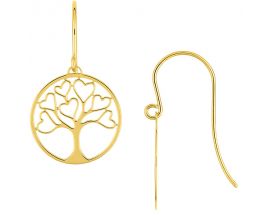 Boucles d'oreilles pendants arbre de vie or - 297181.00