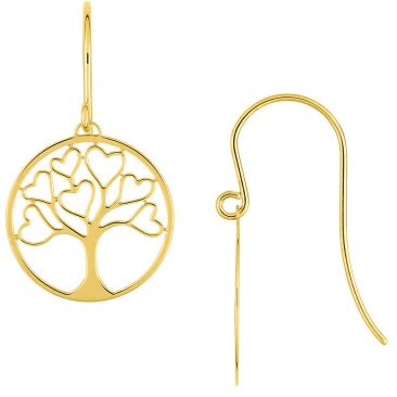 Boucles d'oreilles pendants arbre de vie or - 297181.00