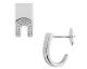 Boucles d'oreilles boutons argent oxydes Guy Laroche - G35031.11