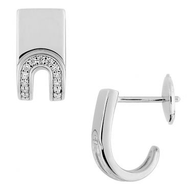 Boucles d'oreilles boutons argent oxydes Guy Laroche - G35031.11