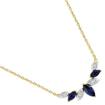 Collier or saphir(s) & diamant(s) - MB510BSB4