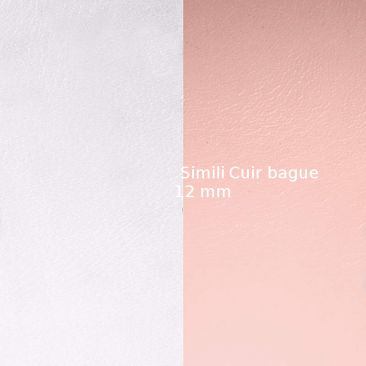 Simili cuir bague 12 mm Les Georgettes - Gris clair/Rose clair