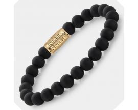 Bracelet perles Rebel & Rose Black-series - Mad Panther Gold - 8mm - RR-80085-G
