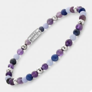 Bracelet perles Rebel & Rose Are Violets Blue 4 mm - RR-40102-S