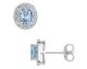 Boucles d'oreilles boutons or topaze(s) & oxydes - 2.7091.T1