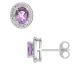 Boucles d'oreilles boutons or améthyste(s) & oxyde(s) - 2.7091.A1
