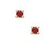 Boucles d'oreilles boutons or & rubis - 1805R