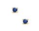 Boucles d'oreilles boutons or & saphir(s) - 1805S