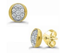 Boucles d'oreilles boutons diamant(s) or Stepec - aHedIPEUj dt oj