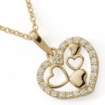 Collier or coeurs oxydes Stepec - nBBJUU