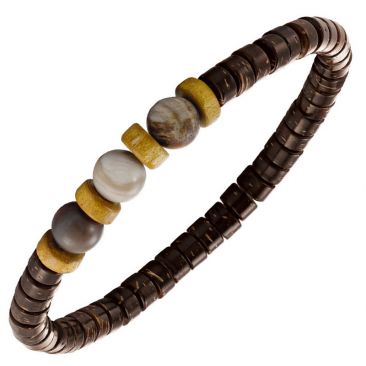 Bracelet perles bois Greentime - ZWM007