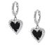 Boucles d'oreilles coeurs créoles argent oxydes Stepec - BXOOTPS