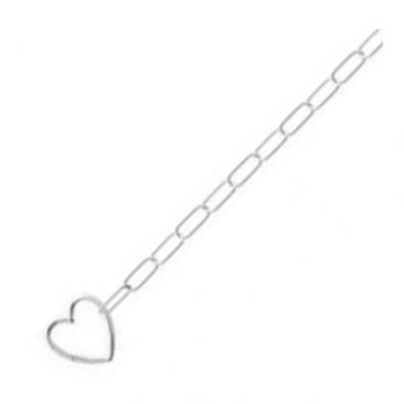 Bracelet coeur argent - SIBEIOBT