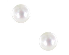 Boucles d'oreilles boutons perles d'eau douce or Stepec - bo PB OPOU PB
