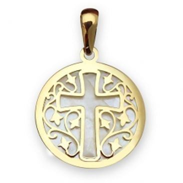 Médaille croix or nacre Lucas Lucor - XPA156
