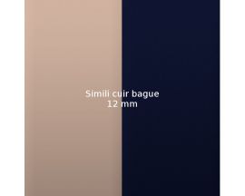 Simili cuir bague 12 mm Les Georgettes - Poudre/Ombre bleutée