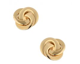 Boucles d'oreilles boutons or noeud Stepec - aUSSIB