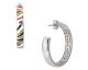 Boucles d'oreilles créoles argent oxydes Una Storia - CR14009