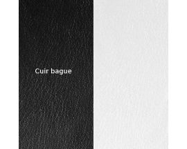 Simili cuir bague 12 mm Les Georgettes - Noir/Blanc