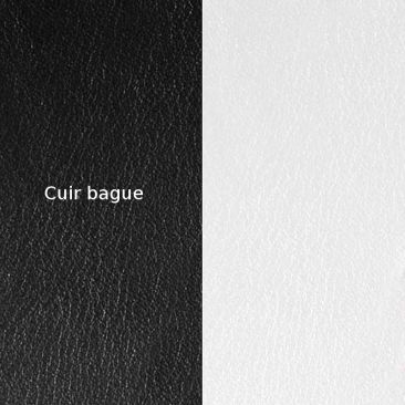 Simili cuir bague 12 mm Les Georgettes - Noir/Blanc