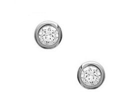 Boucles d'oreilles boutons argent oxydes Stepec - BUBBUBPO