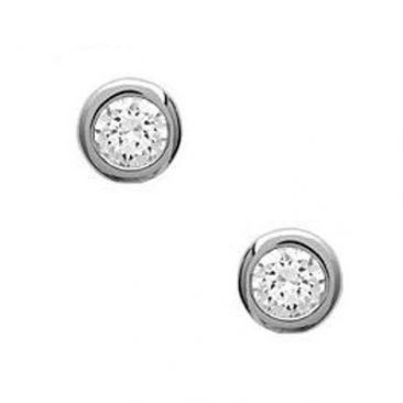 Boucles d'oreilles boutons argent oxydes Stepec - BUBBUBPO
