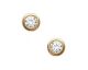 Boucles d'oreilles boutons plaqué or oxydes Stepec - IUBBUBPJ