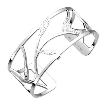 Bracelet manchette Les Georgettes - Epis de blé finition argent 25 mm