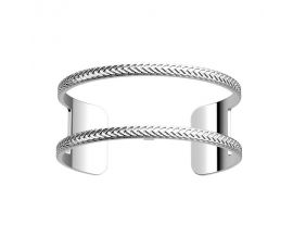Bracelet manchette Les Georgettes - Pure tresse finition argent 25 mm