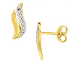 Boucles d'oreilles boutons or oxydes - 297131.Z3