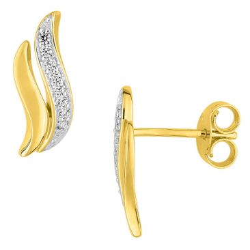 Boucles d'oreilles boutons or oxydes - 297131.Z3