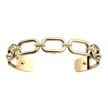 Bracelet manchette Les Georgettes - Chaine Précieuses finition or 8 mm