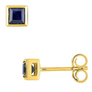 Boucles d'oreilles boutons or saphir(s) - 297229.S0