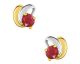 Boucles d'oreilles boutons or & rubis - GJ213BR