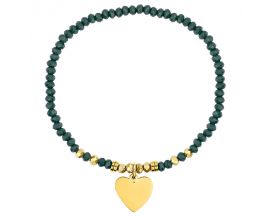 Bracelet acier doré turquoises Robbez Masson - 433723