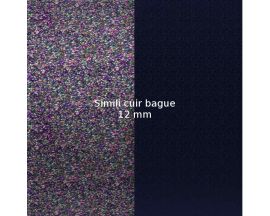 Simili cuir bague 12 mm Les Georgettes - Etincelles/ Bleu pop