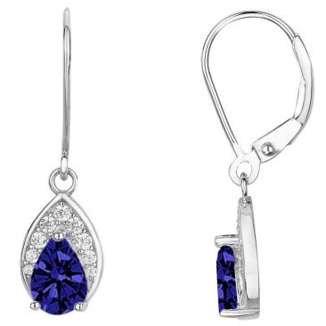 Boucles d'oreilles pendants argent spinelles & oxydes - 70400524