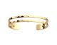 Bracelet manchette Les Georgettes - Pure martelée finition or 08 mm