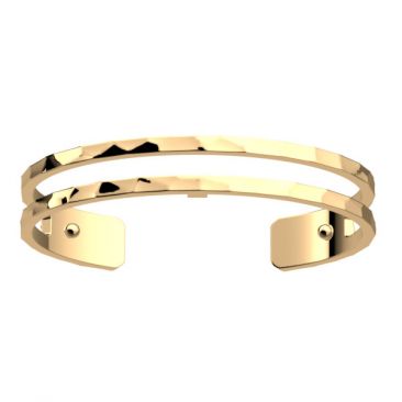 Bracelet manchette Les Georgettes - Pure martelée finition or 08 mm