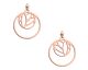 Boucles d'oreilles Les Georgettes - Lotus finition or rose 16/25 mm
