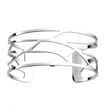 Bracelet manchette Les Georgettes - Ecorces finition argent 25 mm