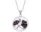 Collier acier feuille de ginkgo nacre Stepec - IP 408