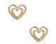Boucles d'oreilles boutons coeurs plaqué or Stepec - IJPPUSPP