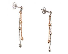 Boucles d'oreilles pendants argent Valenzi Bijoux - FA1835-OR RH+ROSE