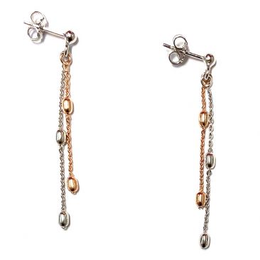 Boucles d'oreilles pendants argent Valenzi Bijoux - FA1835-OR RH+ROSE