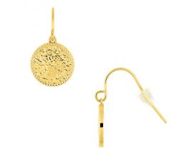 Boucles d'oreilles pendants acier doré - 435233