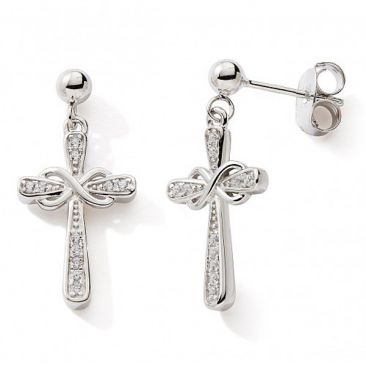 Boucles d'oreilles argent oxydes pendantes Stepec - cJPOJ