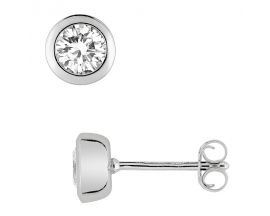 Boucles d'oreilles boutons argent - ASWH95Z