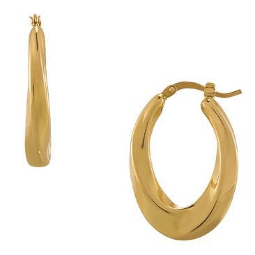 Boucles d'oreilles créoles argent doré Charles Garnier - AGF170056E