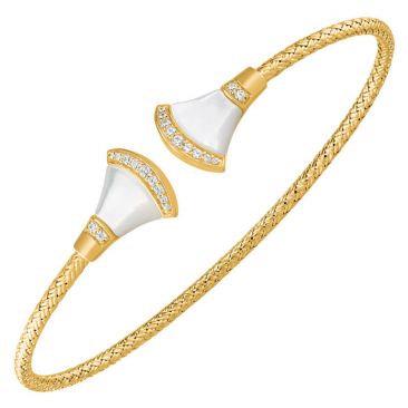 Bracelet jonc argent doré oxydes Charles Garnier - AGF170119B